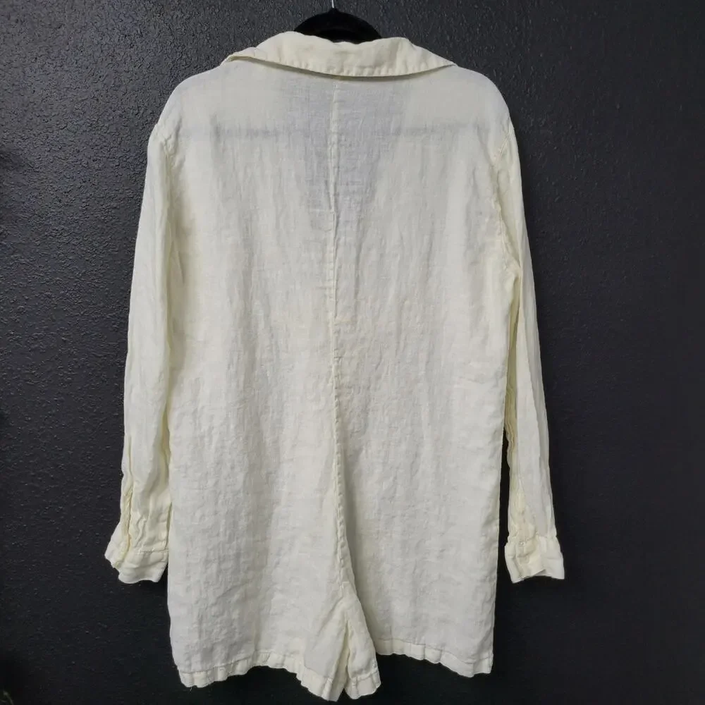 Zara Linen Romper Butter Yellow Old Money Capsule Wardrobe Summer Vacation